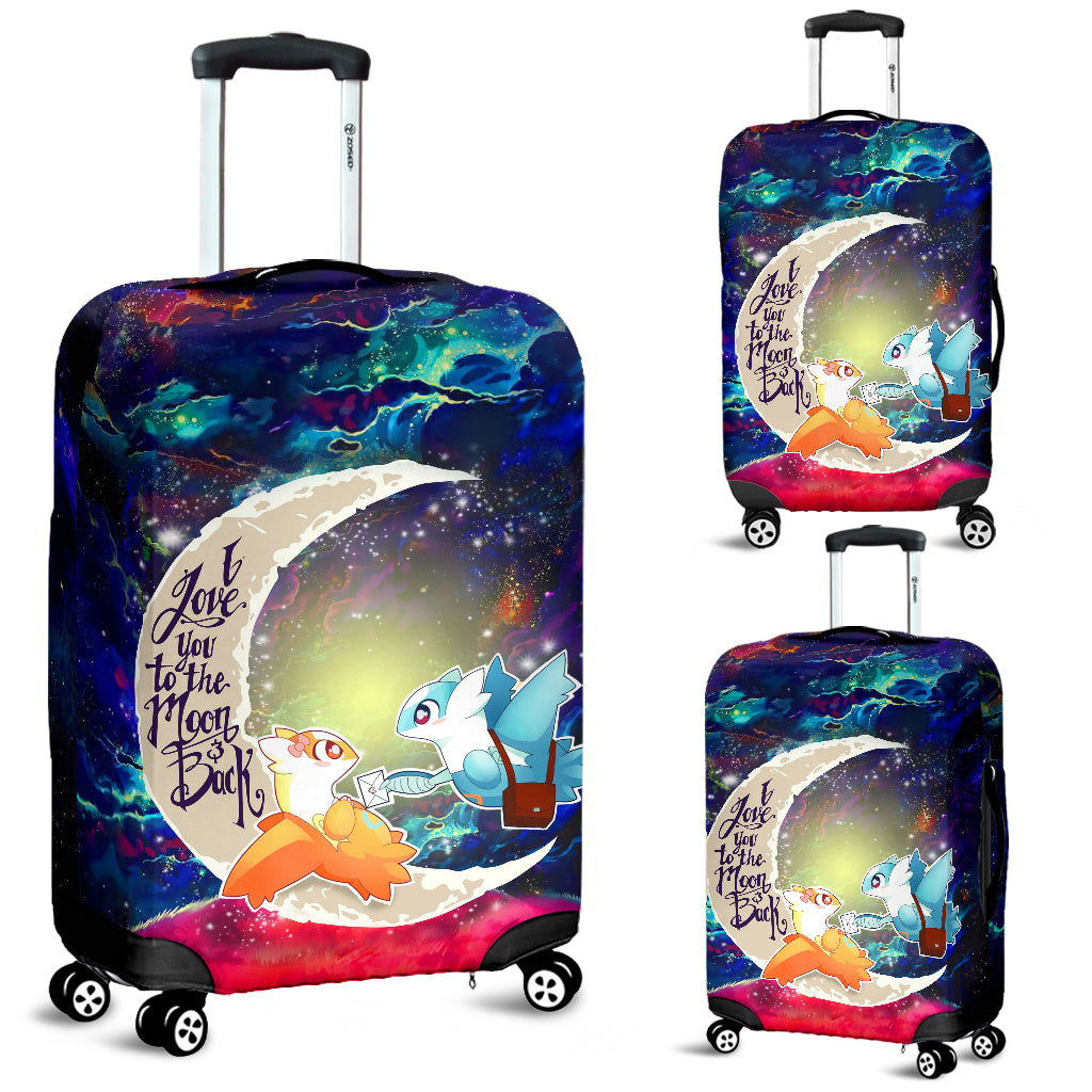 Pokemon Couple Latios Latias Love You To The Moon Galaxy Luggage Cover Suitcase Protector Nearkii