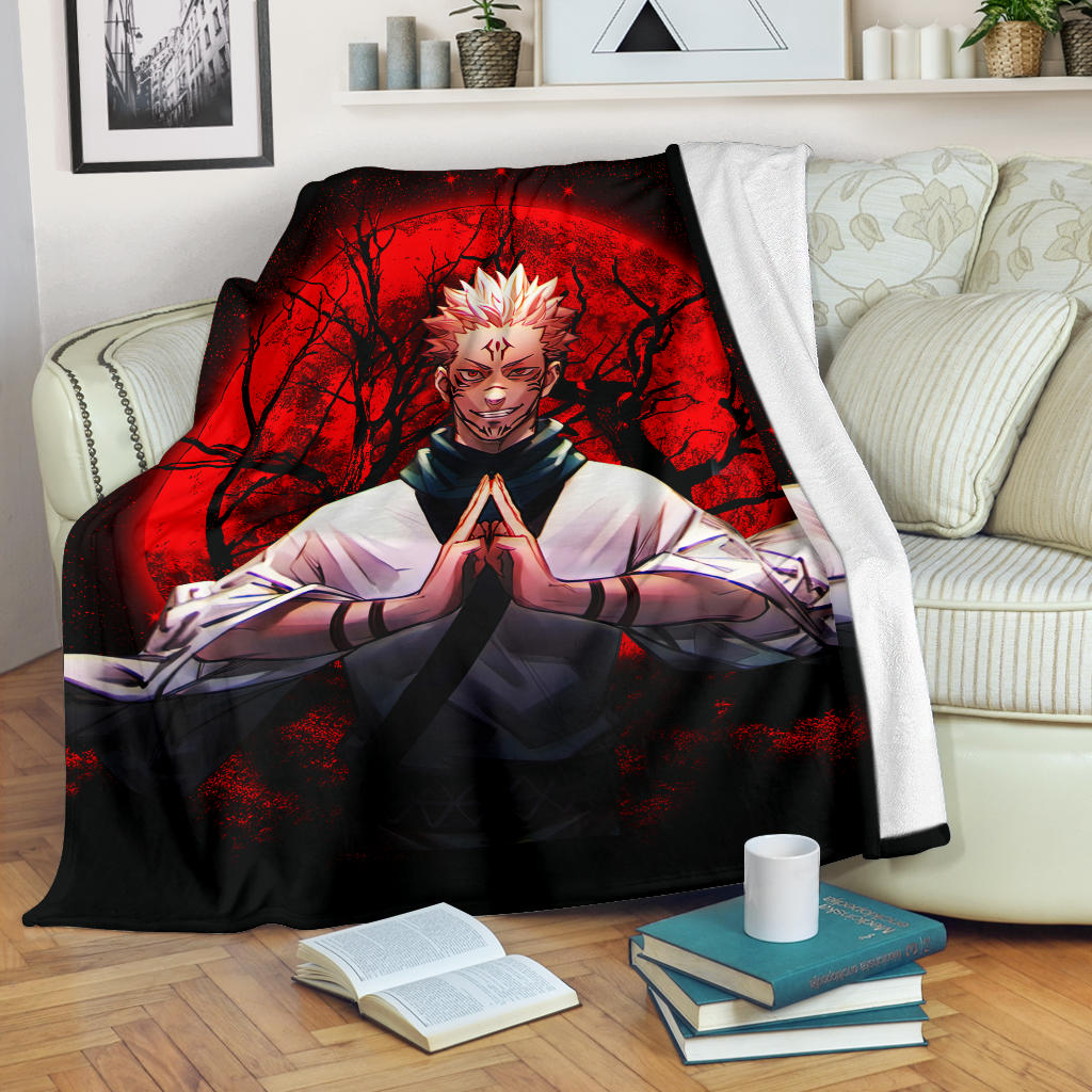 Sukuna Jujutsu Kaisen Moonlight Premium Blanket Nearkii