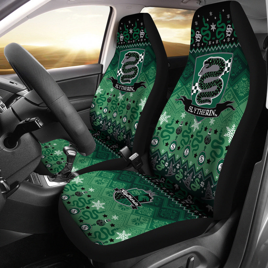 Harry Potter Slytherin Christmas Premium Custom Car Seat Covers Decor Protectors Nearkii