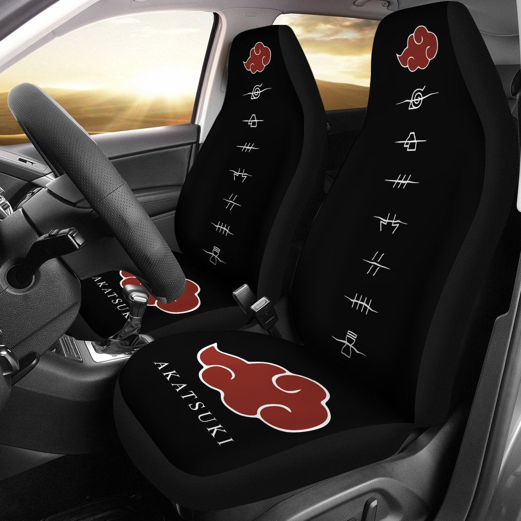 Akatsuki Car Premium Custom Car Seat Covers Decor Protectors Hidden Village Symbols Naruto Car Accessories Anime Gift Nearkii