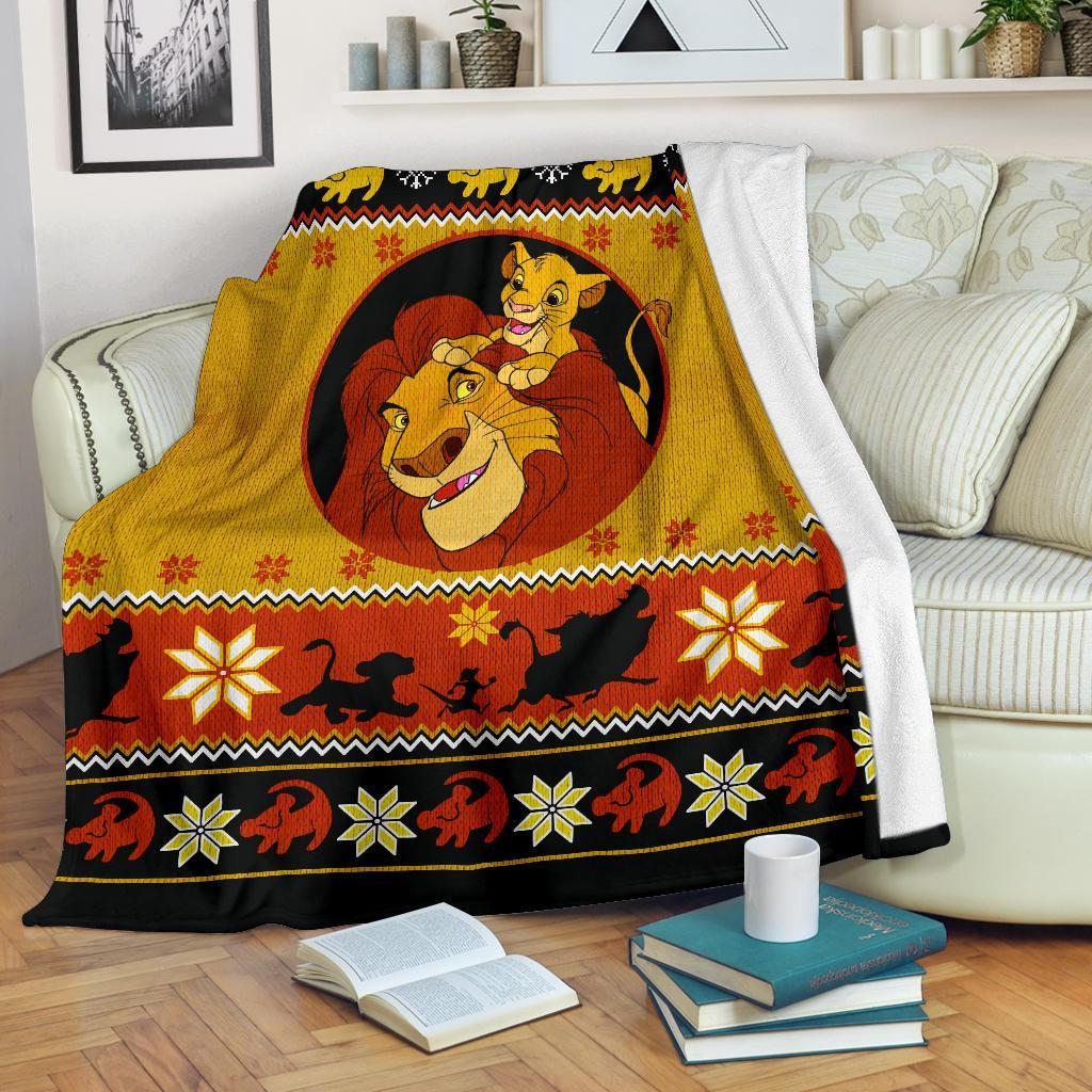 Lion King Ugly Christmas Custom Blanket Home Decor Nearkii