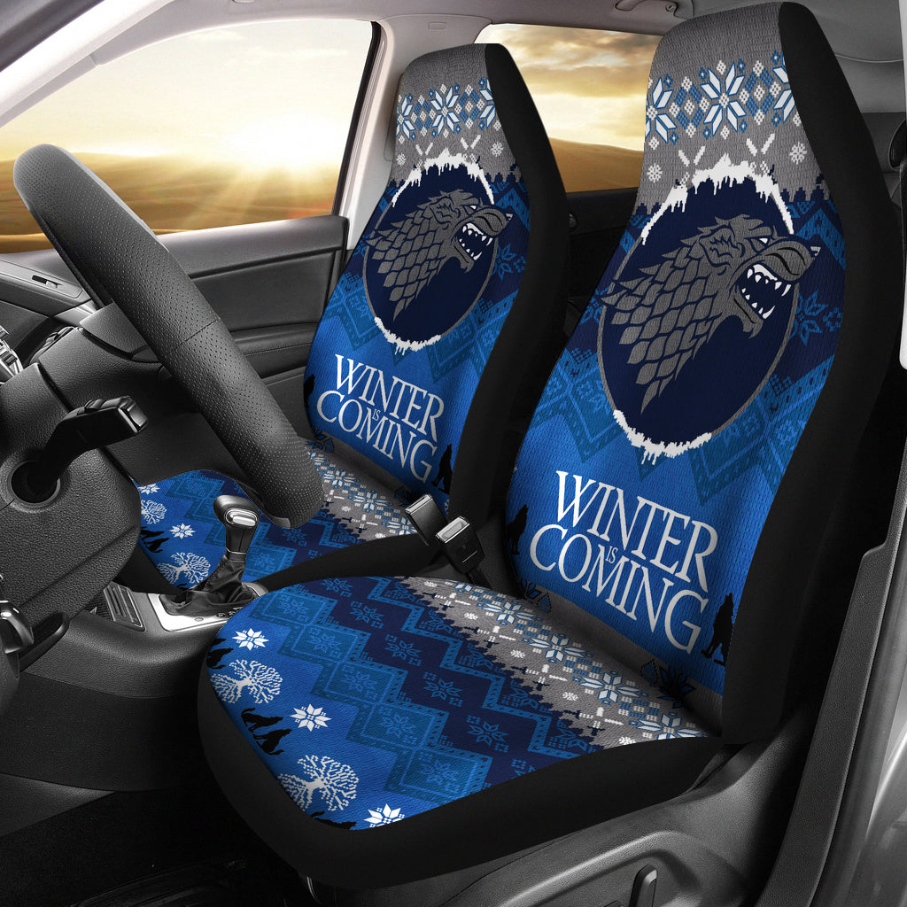 Christmas Game Of Thrones Stark Family Premium Custom Car Seat Covers Decor Protectors Nearkii