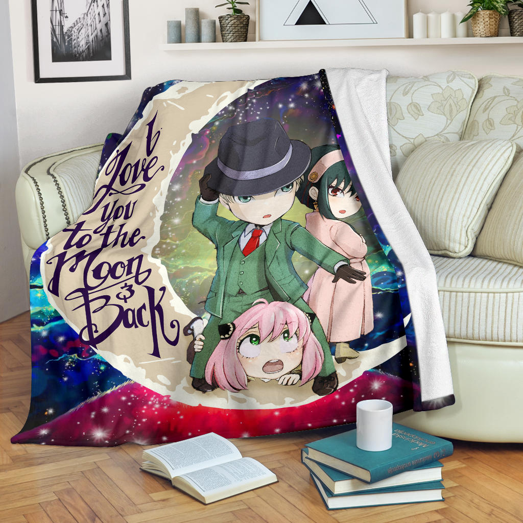 Spy x Family Love You To The Moon Galaxy Premium Blanket Nearkii