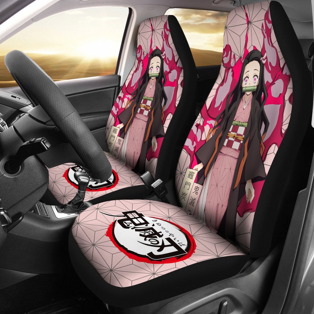 Nezuko Demon Slayer Custom Anime Car Sear Covers Nearkii