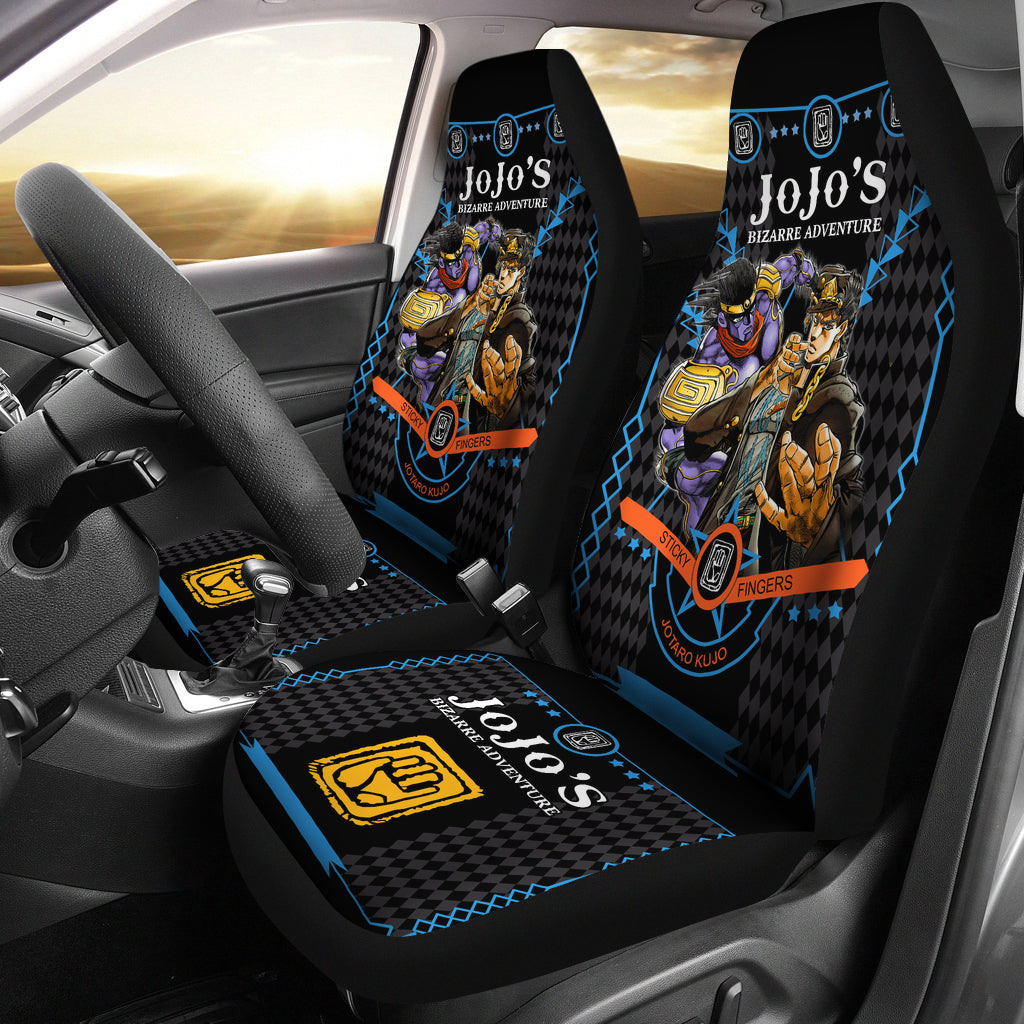 JoJo Bizarre Adventure Jotaro Premium Custom Car Seat Covers Decor Protectors Nearkii