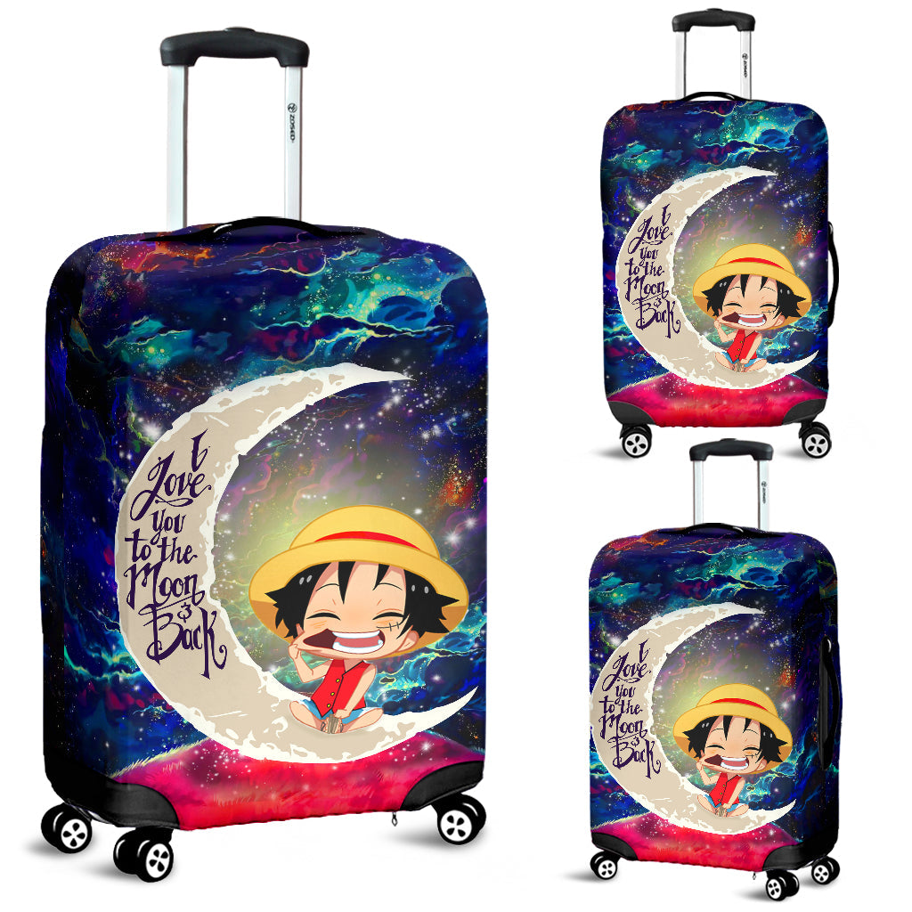 Luffy One Piece Love You To The Moon Galaxy Luggage Cover Suitcase Protector Nearkii