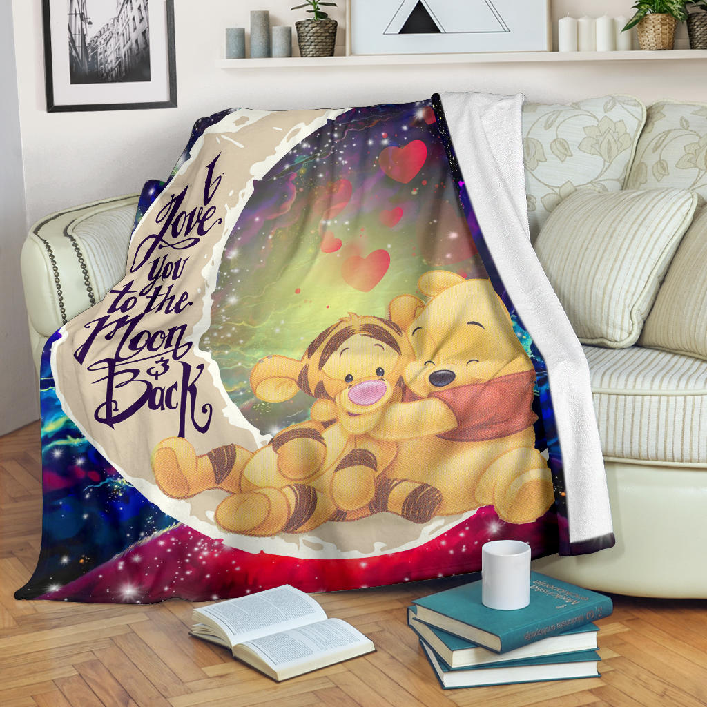 Winnie The Pooh Love You To The Moon Galaxy Premium Blanket Nearkii