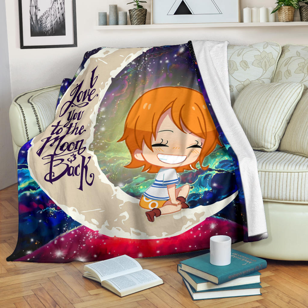 Nami One Piece Love You To The Moon Galaxy Premium Blanket Nearkii