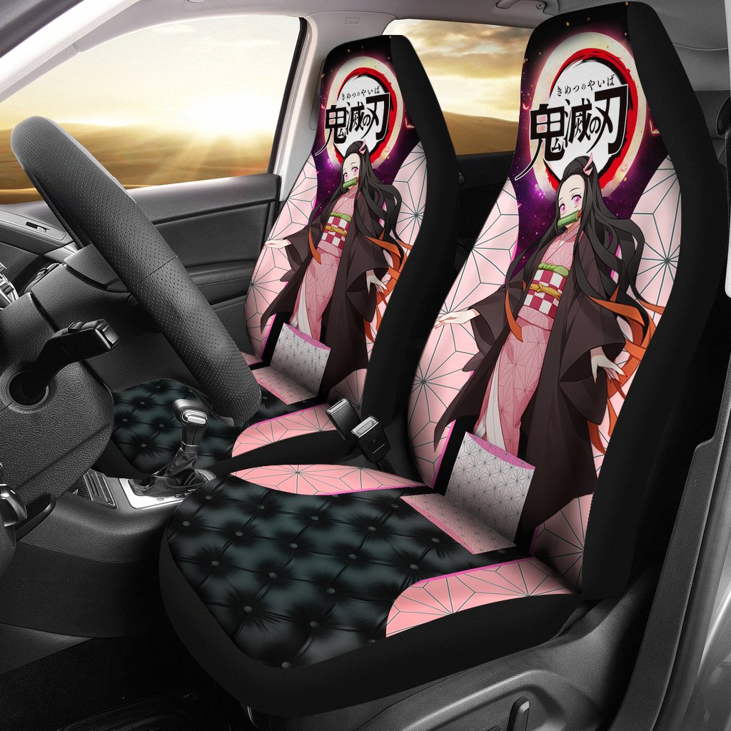 Nezuko Demon Slayer Anime Custom Car Premium Custom Car Seat Covers Decor Protectors Nearkii