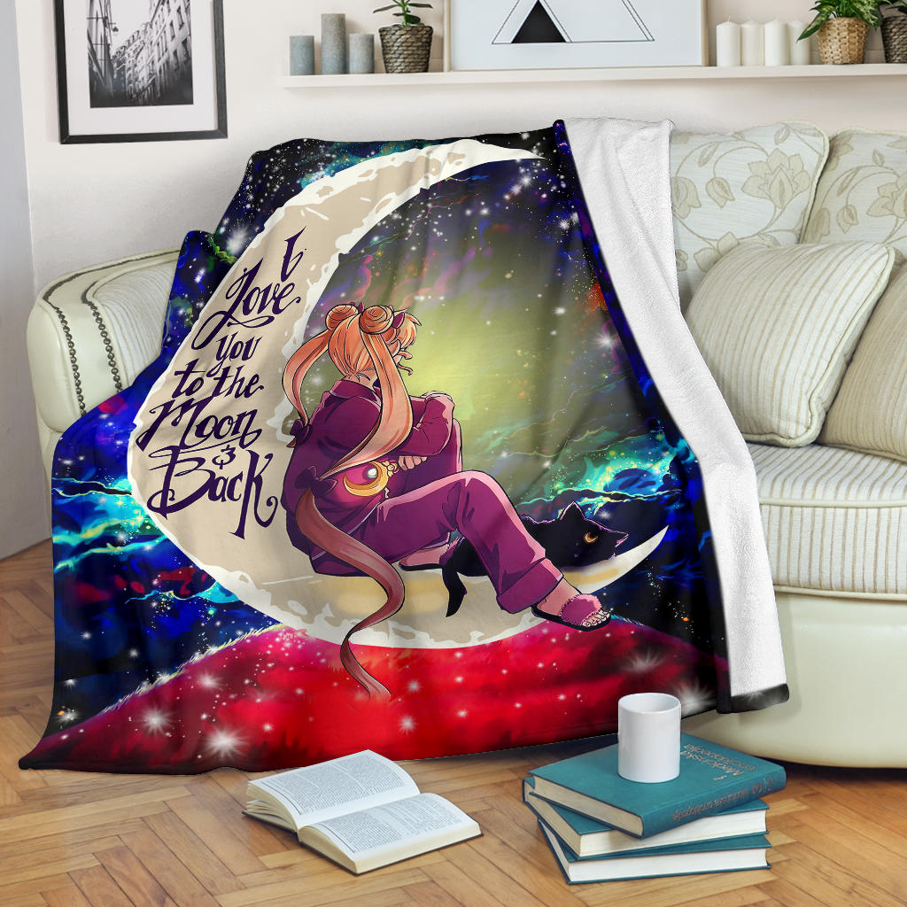 Sailor Moon Anime Love You To The Moon Galaxy Blanket Nearkii