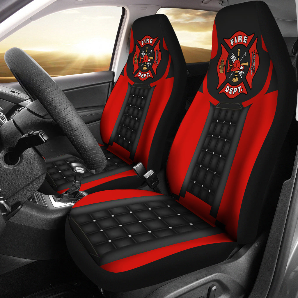 Best Us Fire Fighter 2 Premium Custom Car Seat Covers Decor Protector Nearkii