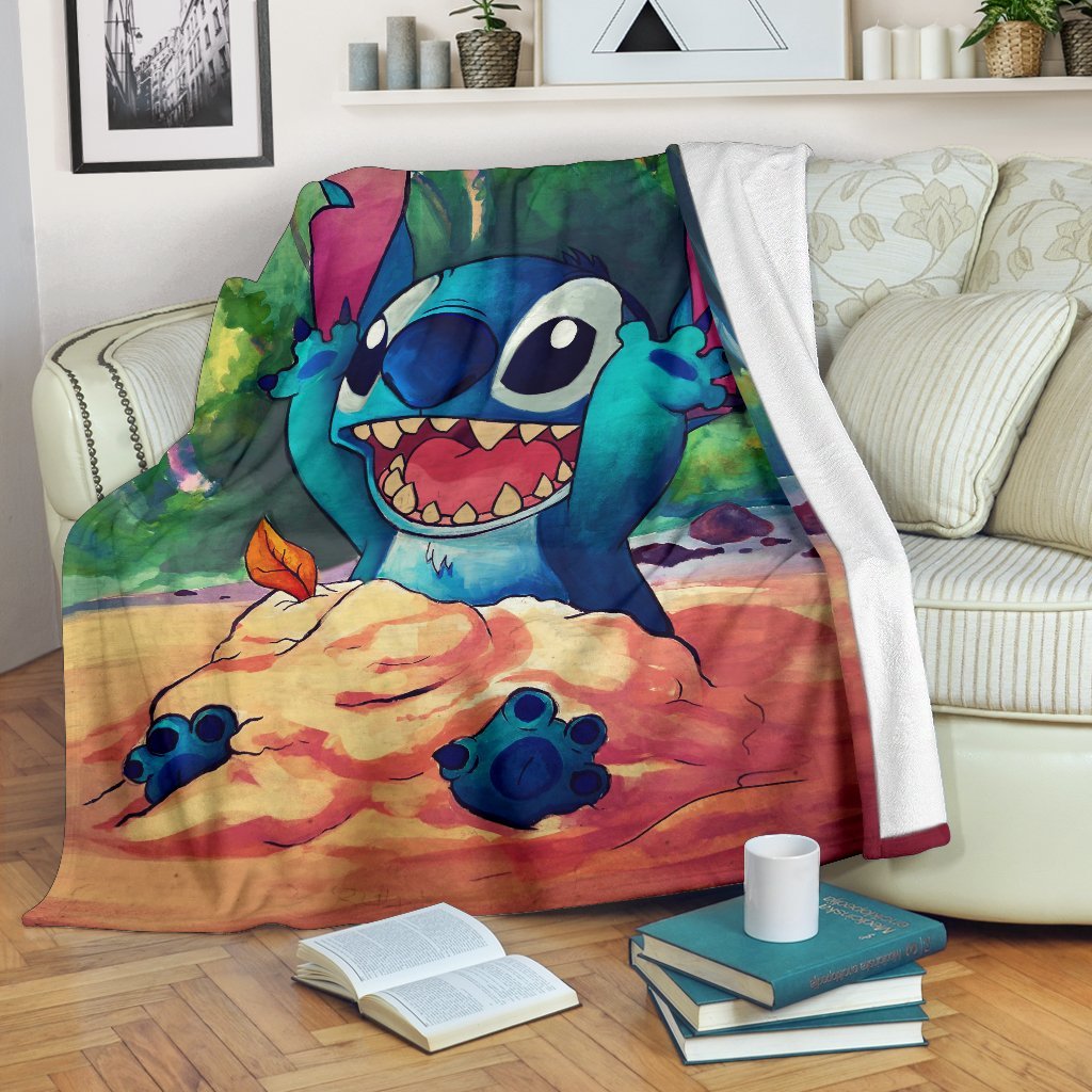 Stitch Happy Premium Blanket Nearkii