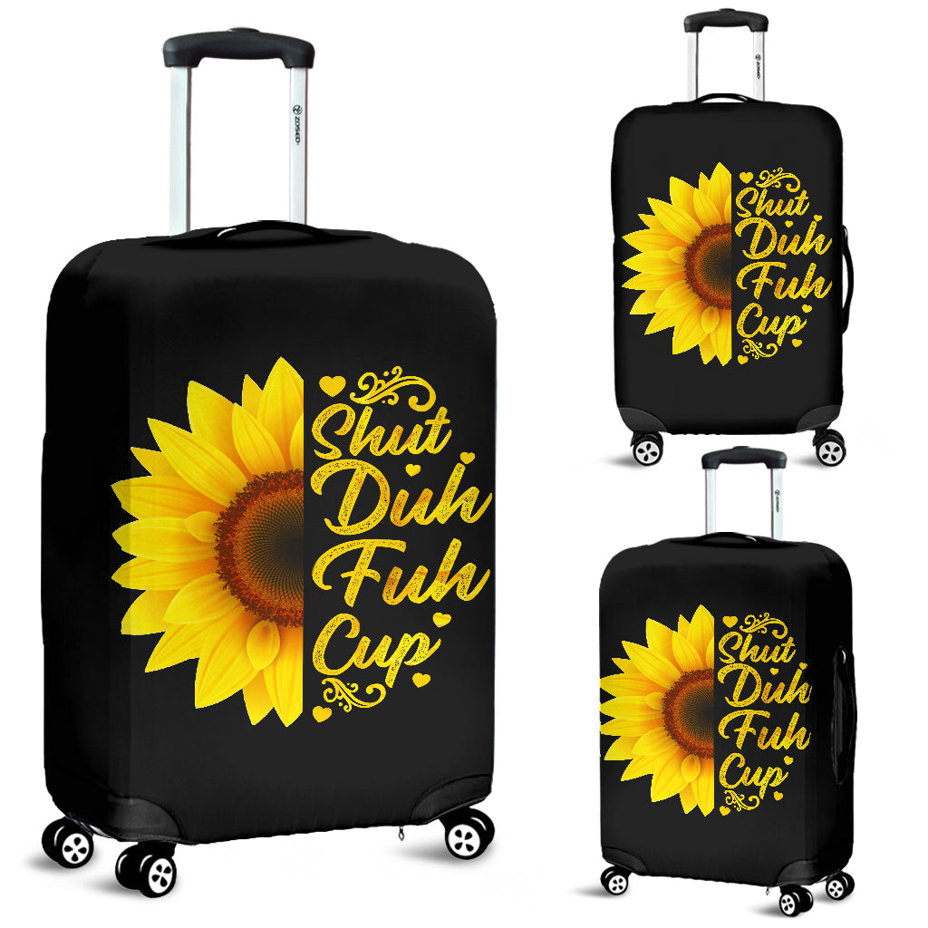 Sunflowers Shut Duh Fuh Up Luggage Cover Suitcase Protector Suitcase Protector Nearkii