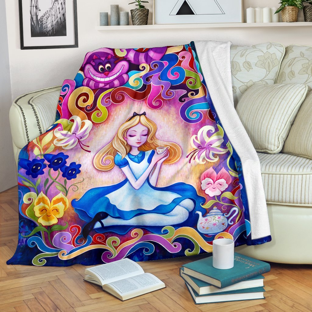 Alice In Wonderland Premium Blanket Nearkii