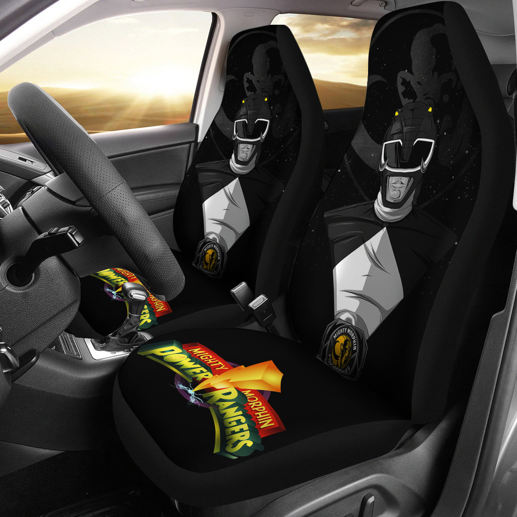 Black New Mighty Morphin Power Rangers Premium Custom Car Seat Covers Decor Protectors Nearkii