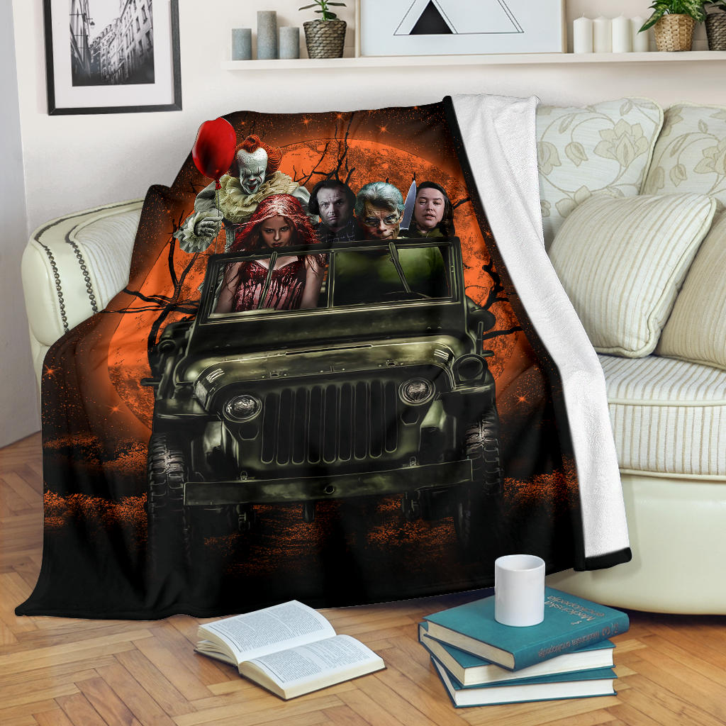 Pennywise And Friends Halloween Moonlight Premium Blanket Nearkii