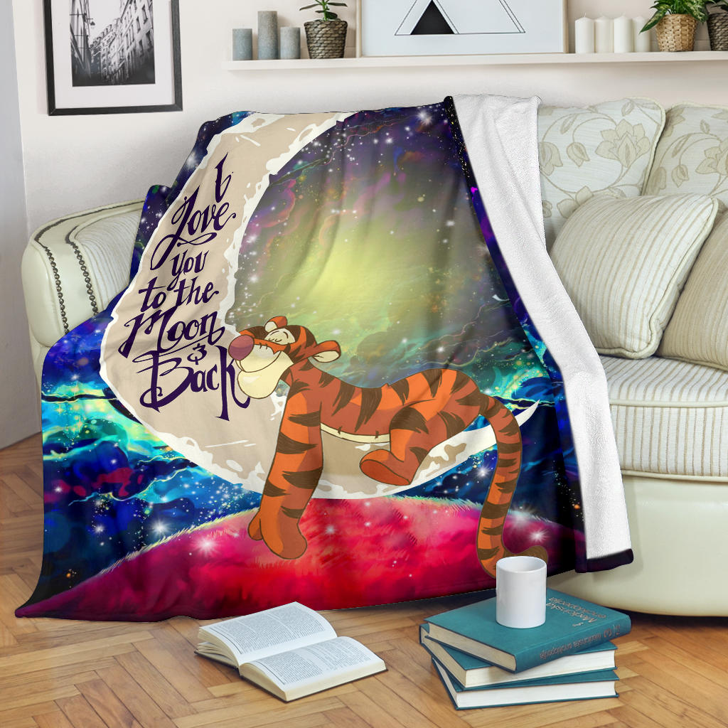 Tiger Winnie The Pooh Love You To The Moon Galaxy Premium Blanket Nearkii