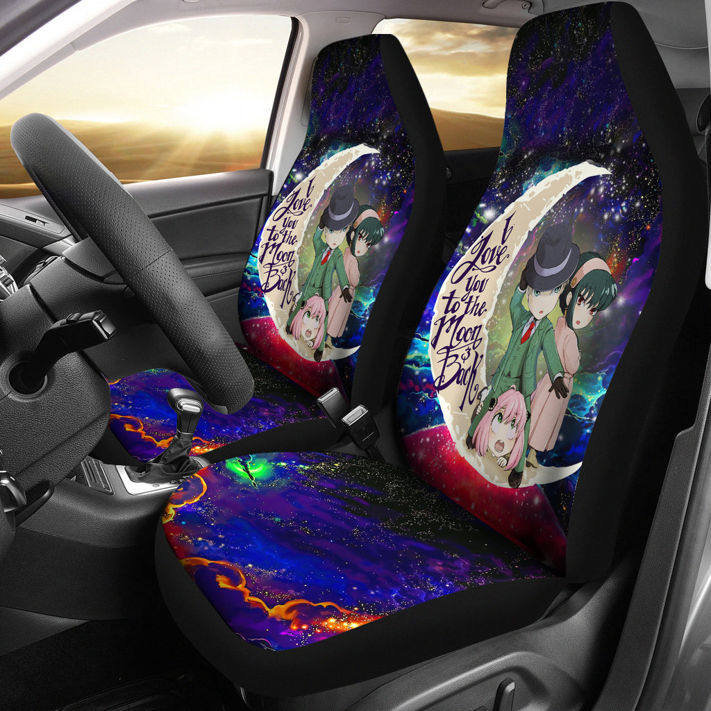 Spy x Family Love You To The Moon Galaxy Car Seat Covers Decor Protectors Nearkii