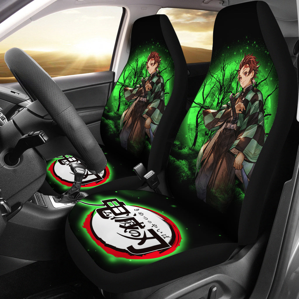 Tanjiro Moonlight Premium Custom Car Seat Covers Decor Protectors Nearkii