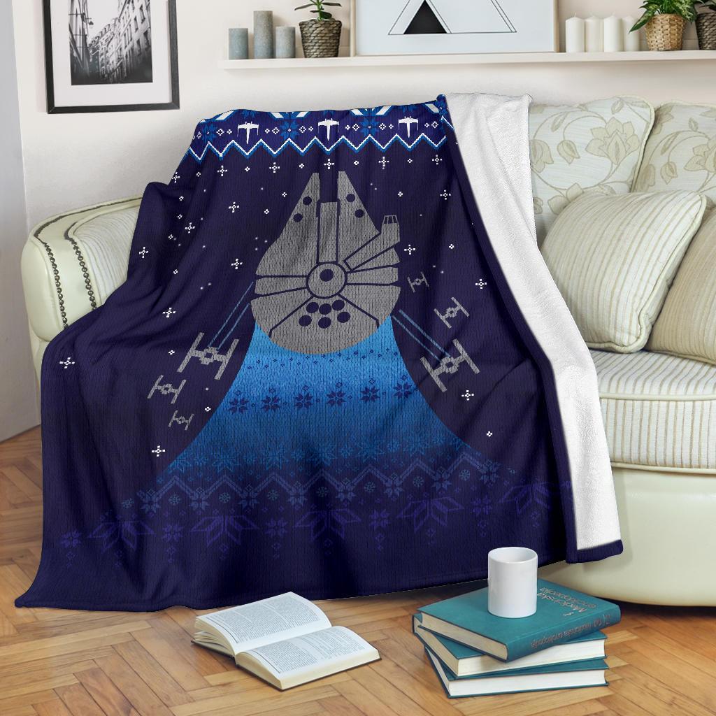 Star Wars Spaceship Art Ugly Christmas Custom Blanket Home Decor Nearkii