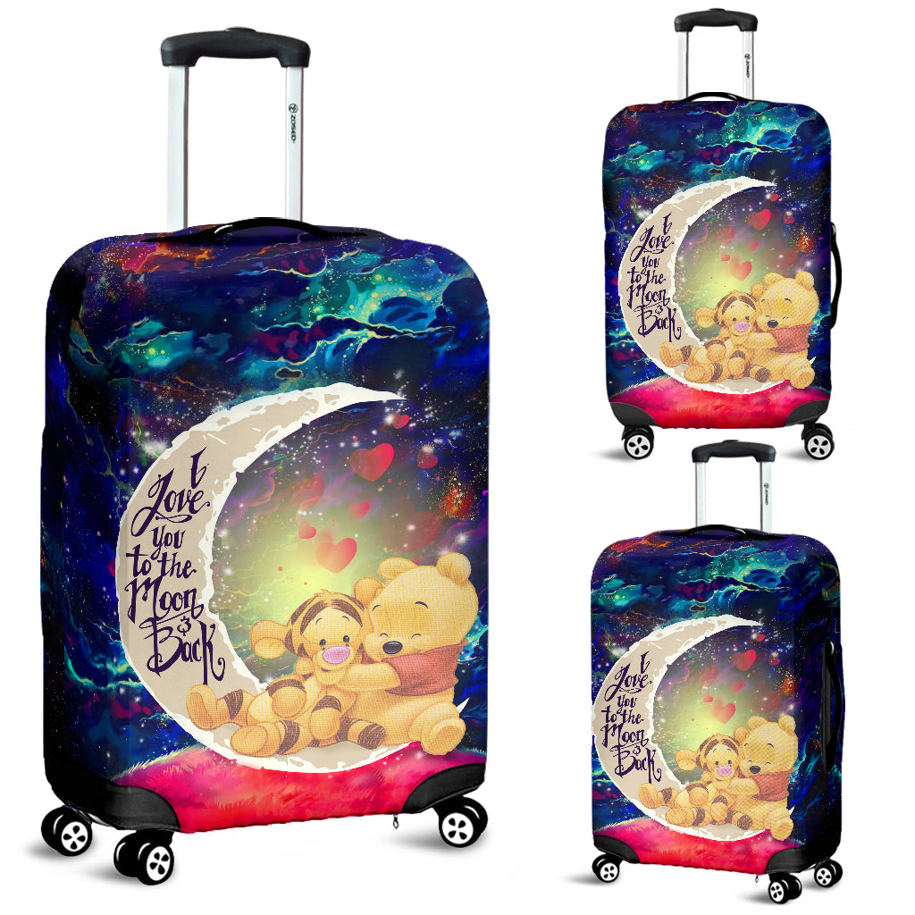 Winnie The Pooh Love You To The Moon Galaxy Luggage Cover Suitcase Protector Nearkii