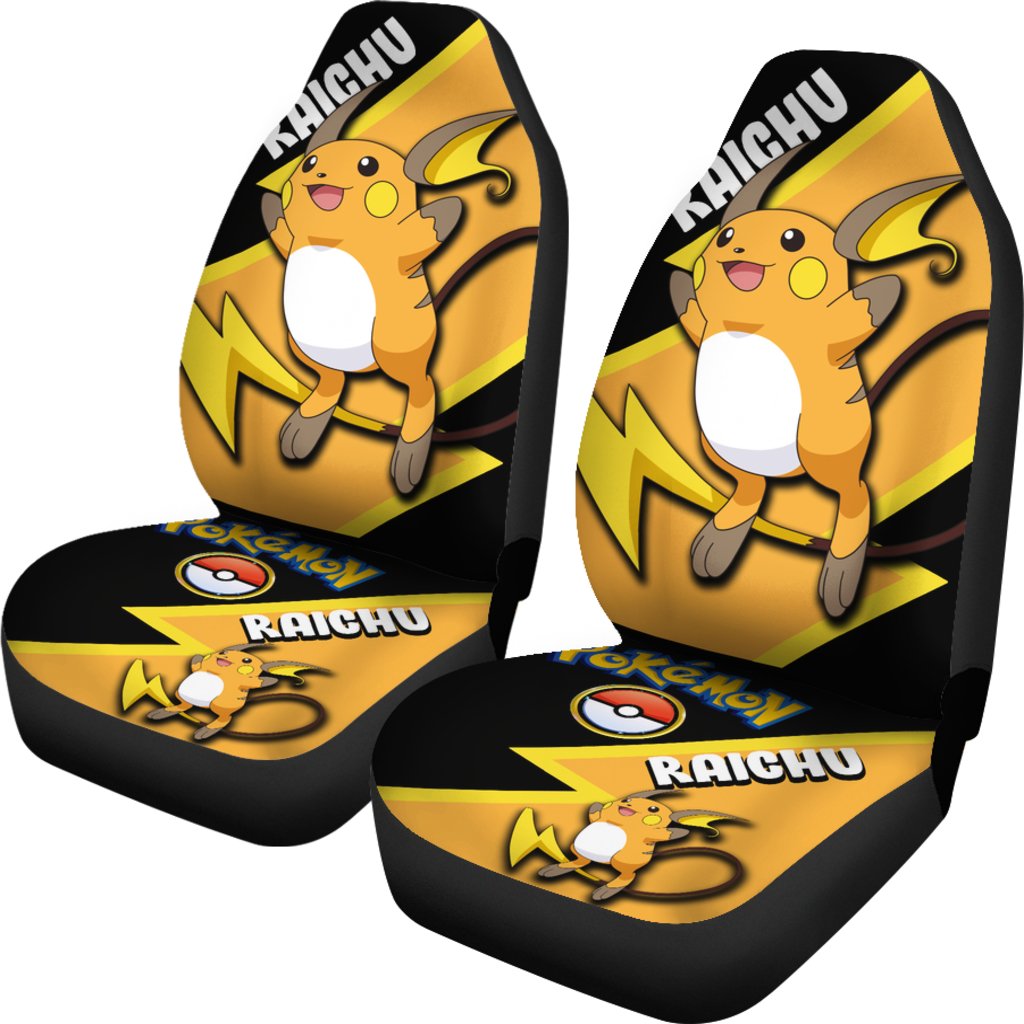 Raichu Car Seat Covers Custom Anime Pokemon Car Accessories Nearkii