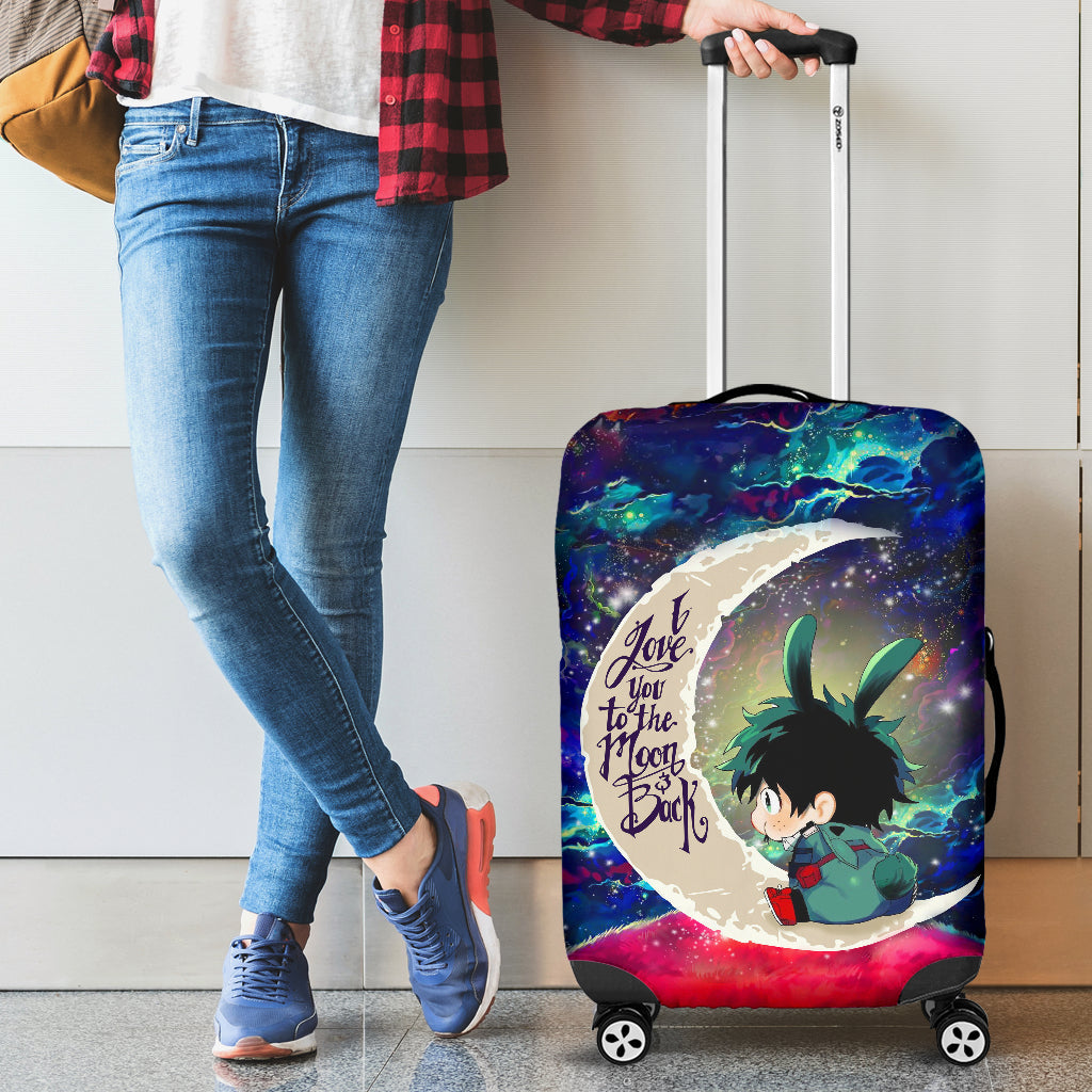 Deku My Hero Academia Anime Love You To The Moon Galaxy Luggage Cover Suitcase Protector Nearkii