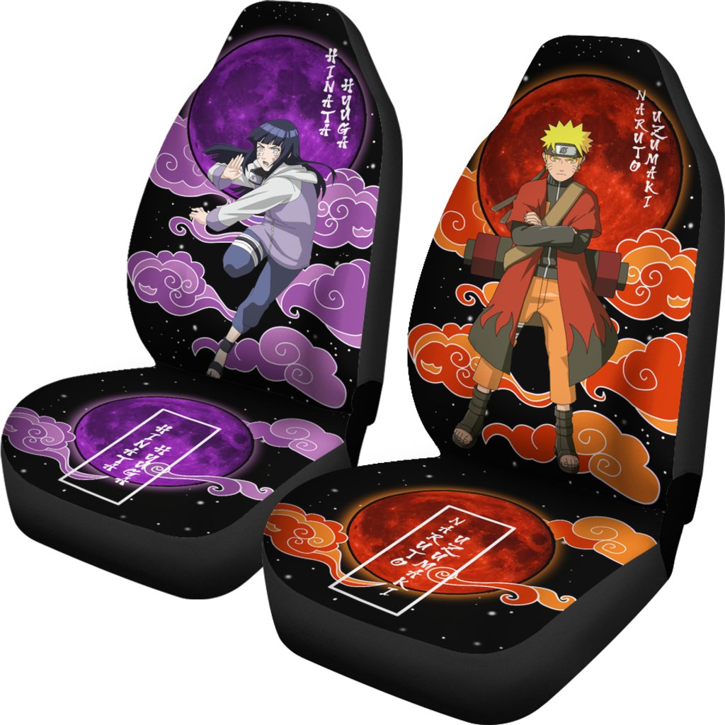 Naruto Car Accessories Anime Car Premium Custom Car Seat Covers Decor Protectors Naruto and Hinata-cam Nearkii