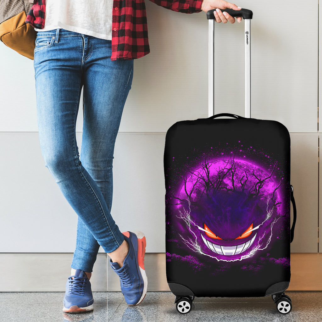 Gengar Pokemon Ghost Scary Moonlight Luggage Cover Suitcase Protector Nearkii