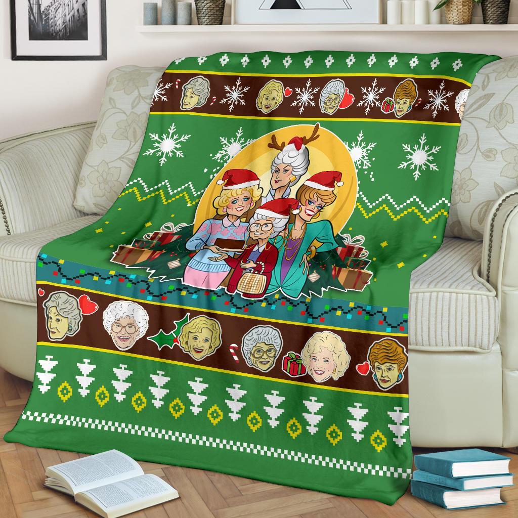 Green Golden Girls Christmas Blanket Amazing Gift Idea Nearkii