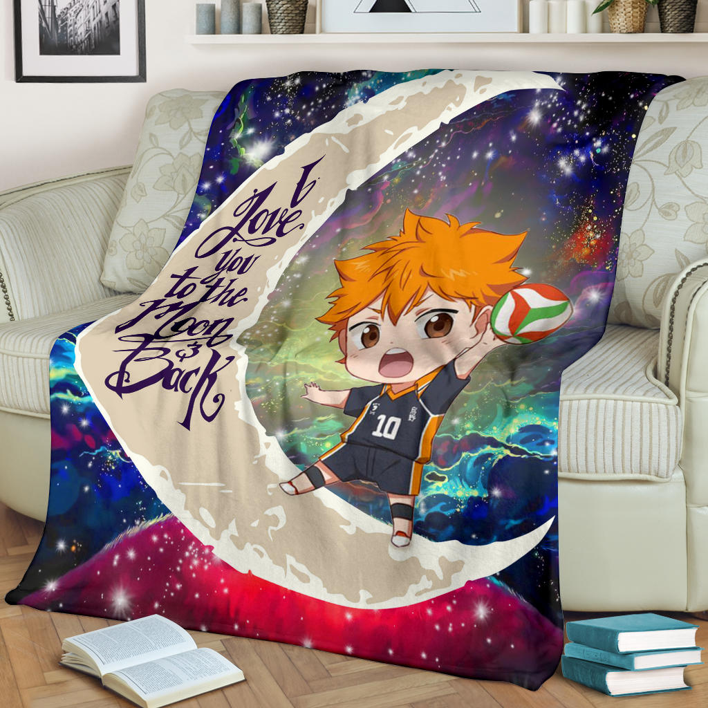 Hinata Haikyuu Love You To The Moon Galaxy Premium Blanket Nearkii