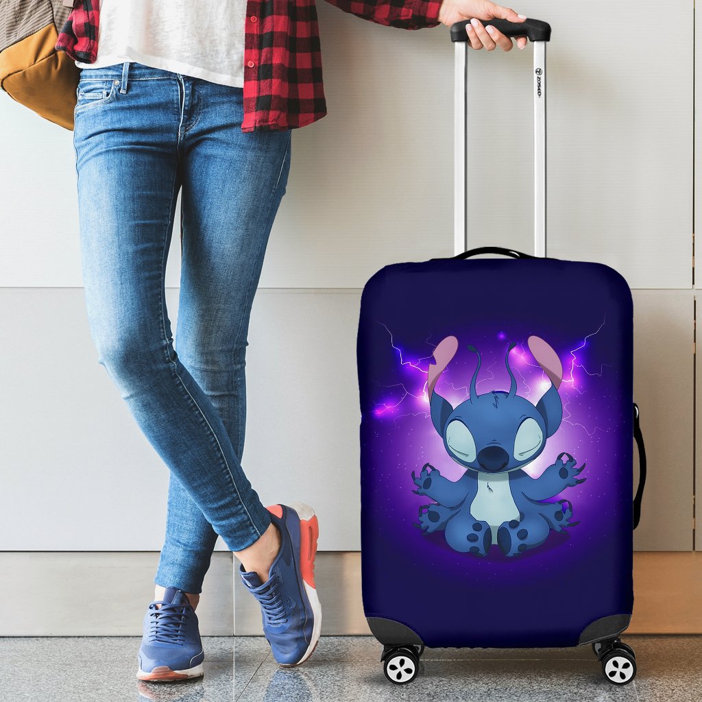 Stitch Do Yoga Funny Custom Premium Luggage Cover Suitcase Protector Nearkii