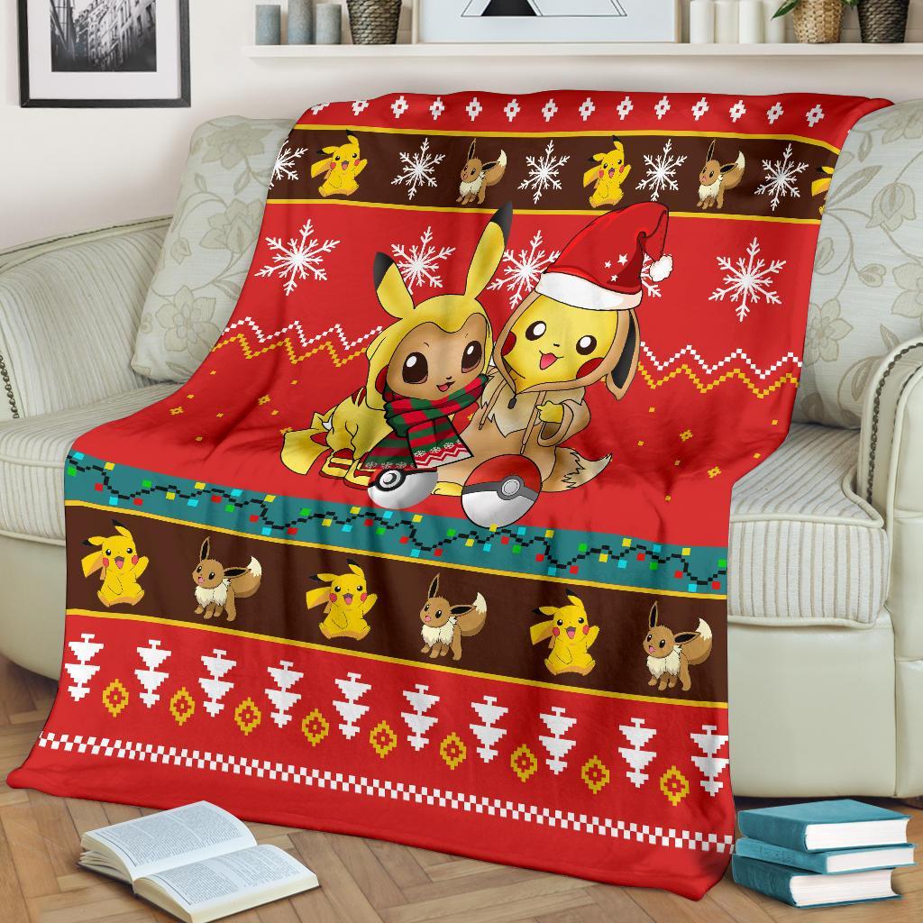 Gearzime Pokemon Christmas Blanket Ugly Fleece Amazing Gift Idea Nearkii