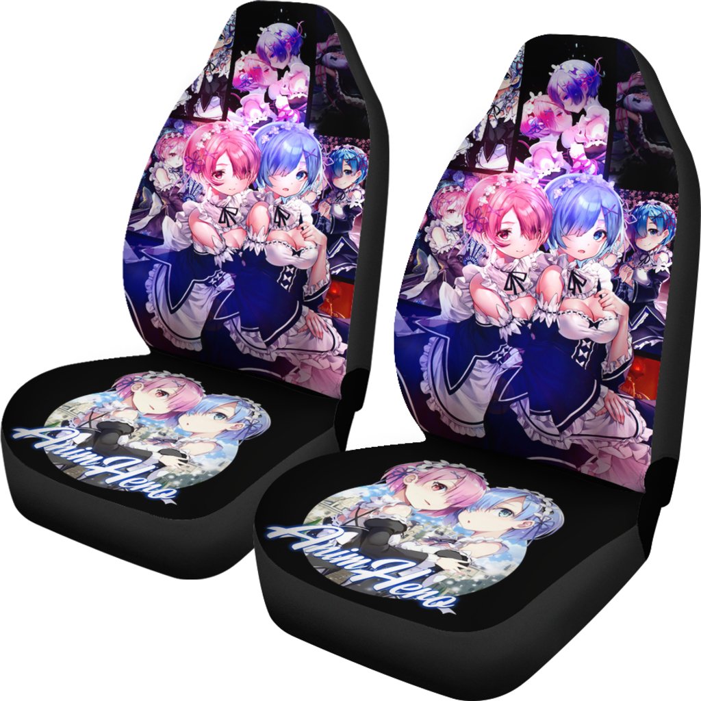 Ram And Rem Anime Girl Re Zero Car Premium Custom Car Seat Covers Decor Protectors Nearkii