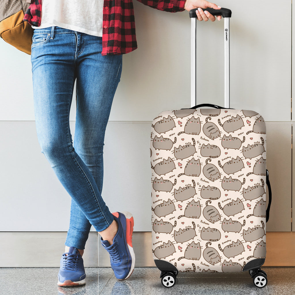 Pusheen Pattern Luggage Cover Suitcase Protector Nearkii