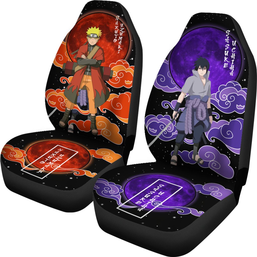 Naruto Car Accessories Anime Car Premium Custom Car Seat Covers Decor Protector Naruto and Sasuke Nearkii