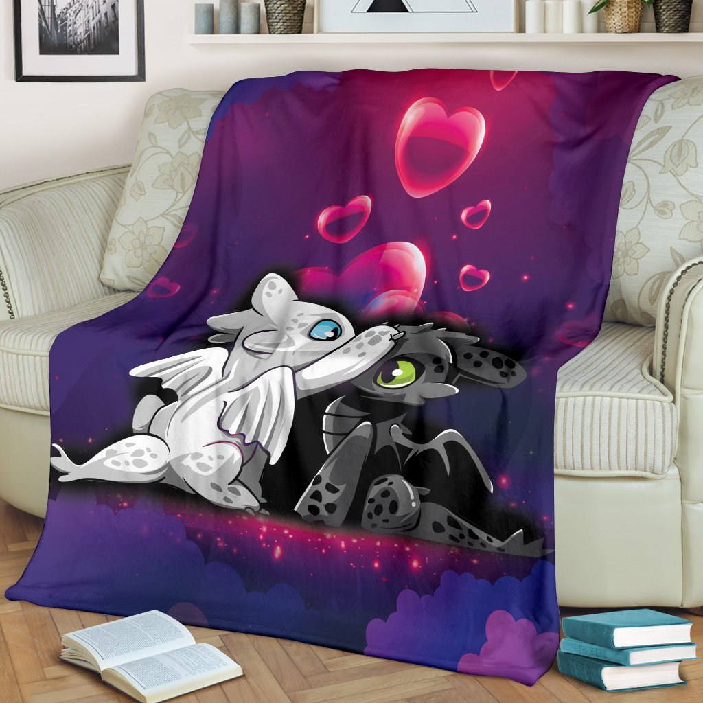 Light Fury Night Fury Love Premium Blanket Nearkii