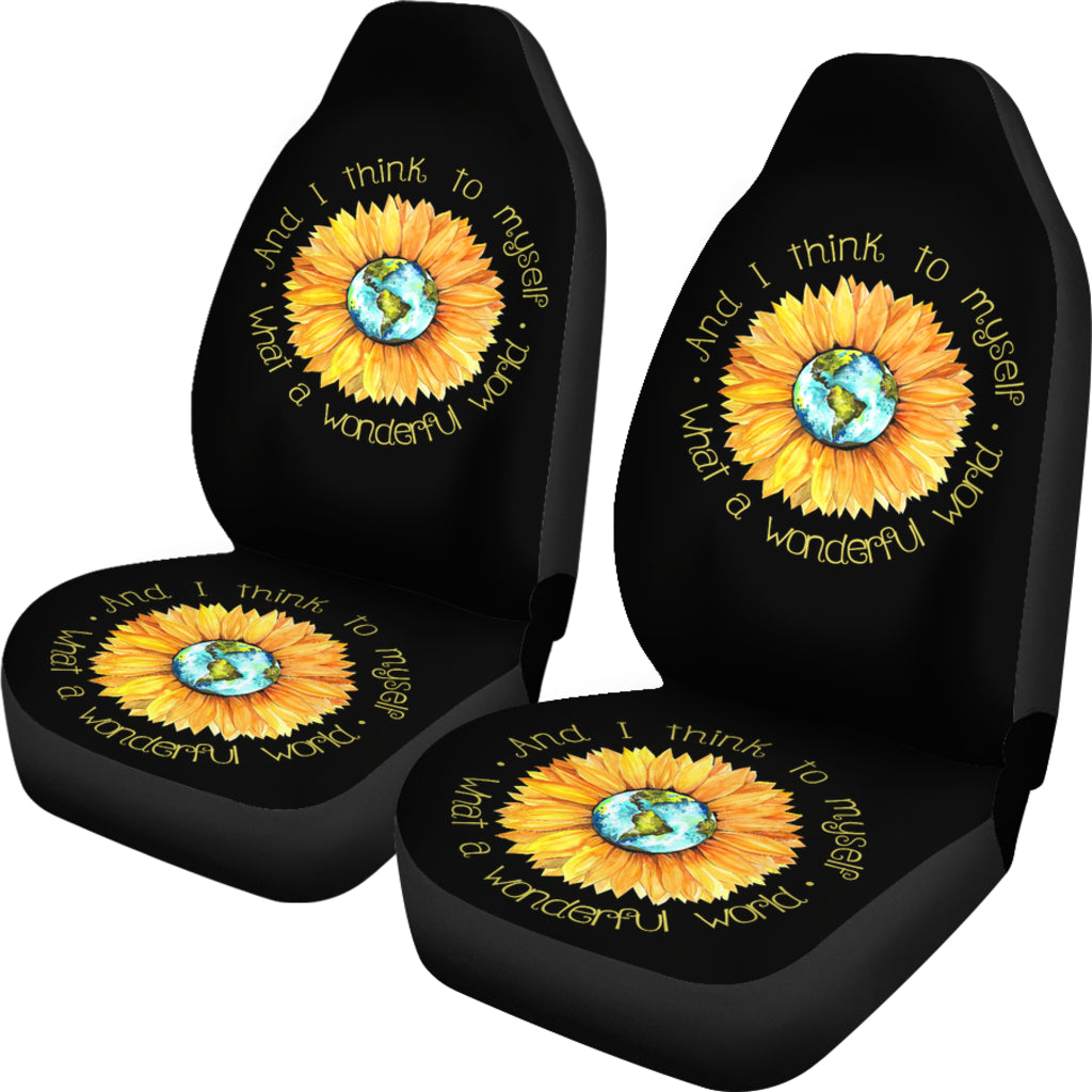 Best Sunflowers And I Think To Myself Premium Custom Car Seat Covers Decor Protector Nearkii