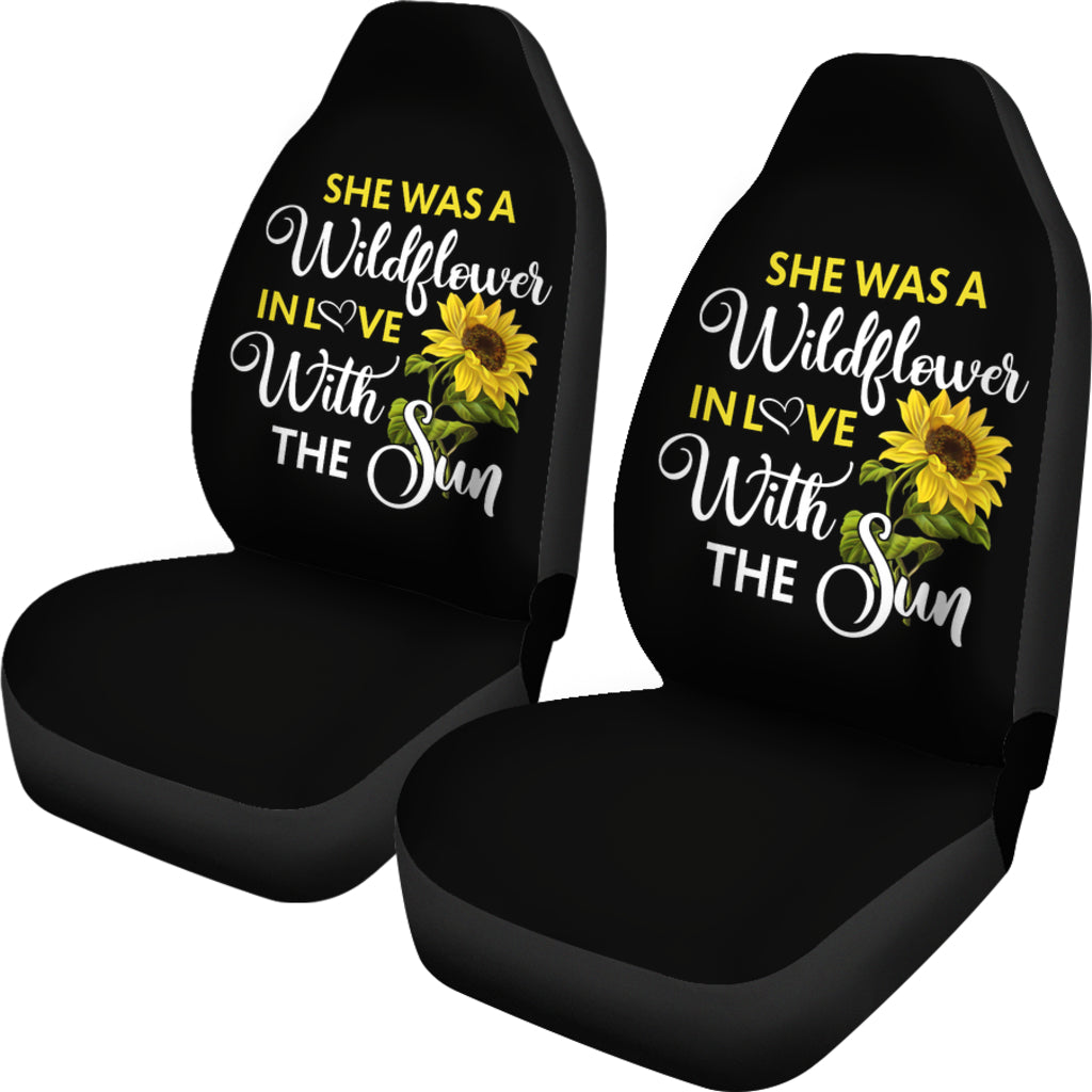 Best Sunflowers She Was A Wildflower Premium Custom Car Seat Covers Decor Protector Nearkii