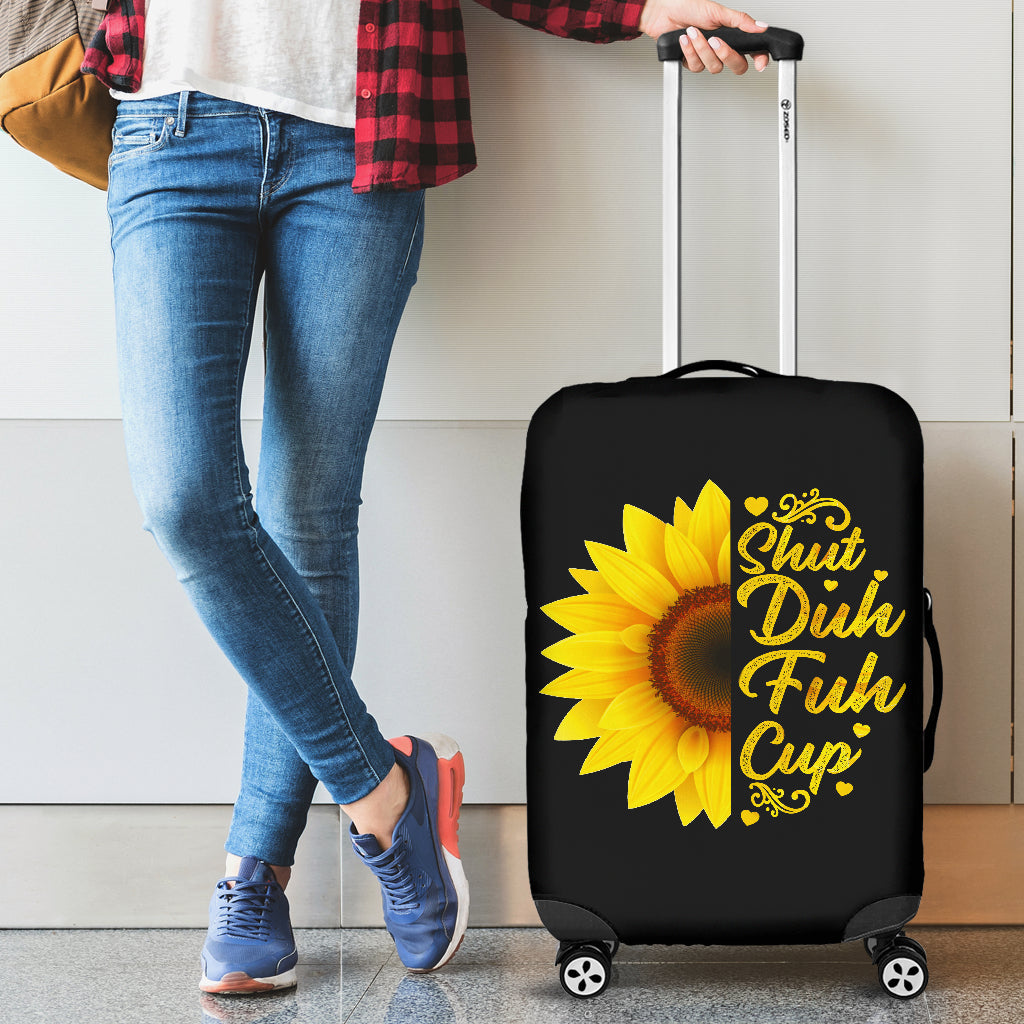 Sunflowers Shut Duh Fuh Up Luggage Cover Suitcase Protector Suitcase Protector Nearkii