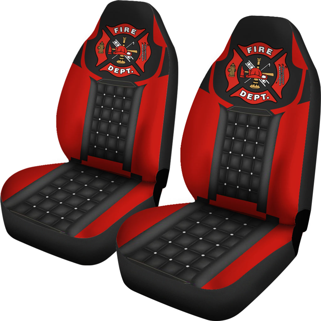 Best Us Fire Fighter 2 Premium Custom Car Seat Covers Decor Protector Nearkii