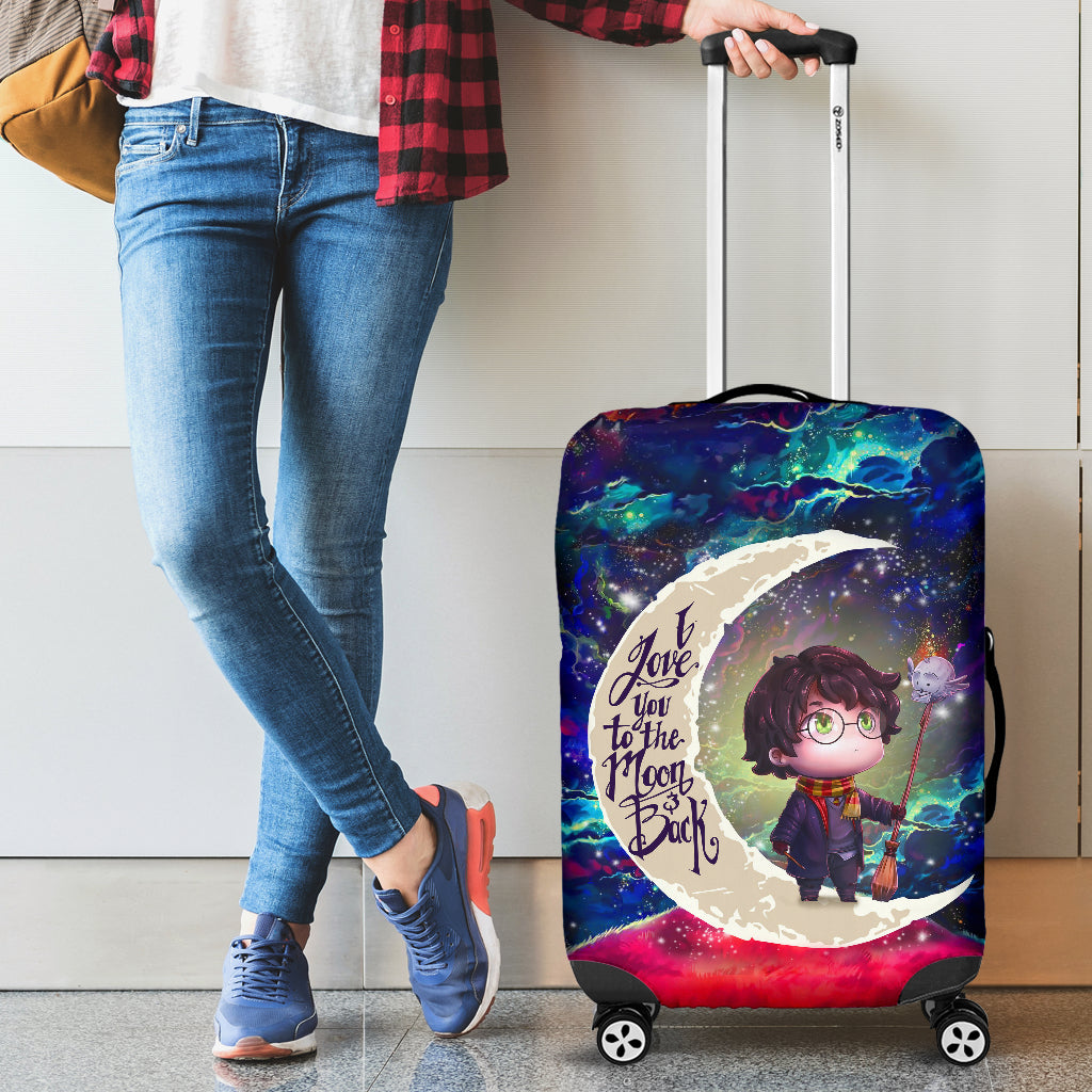 Harry Potter Chibi Love You To The Moon Galaxy Luggage Cover Suitcase Protector Nearkii