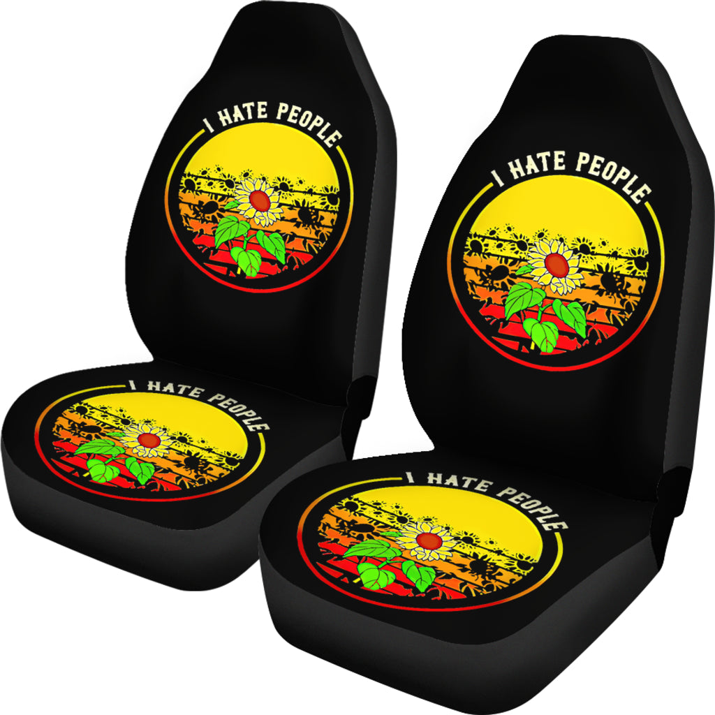 Best Sunflowers I Hate People Premium Custom Car Seat Covers Decor Protector Nearkii