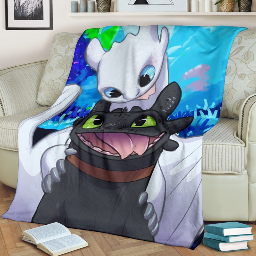 Toothless And Light Fury Premium Blanket Nearkii