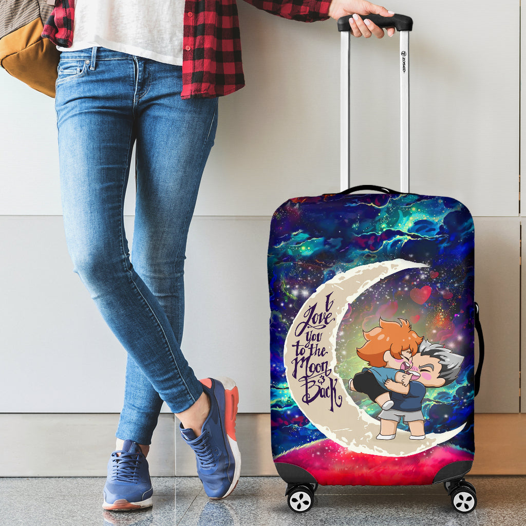 Bokuhina Love You To The Moon Galaxy Luggage Cover Suitcase Protector Nearkii