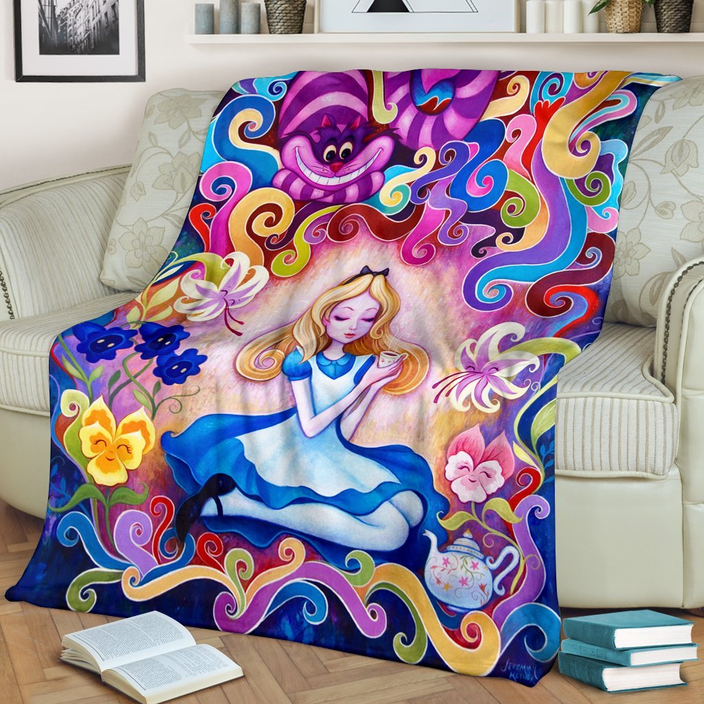 Alice In Wonderland Premium Blanket Nearkii