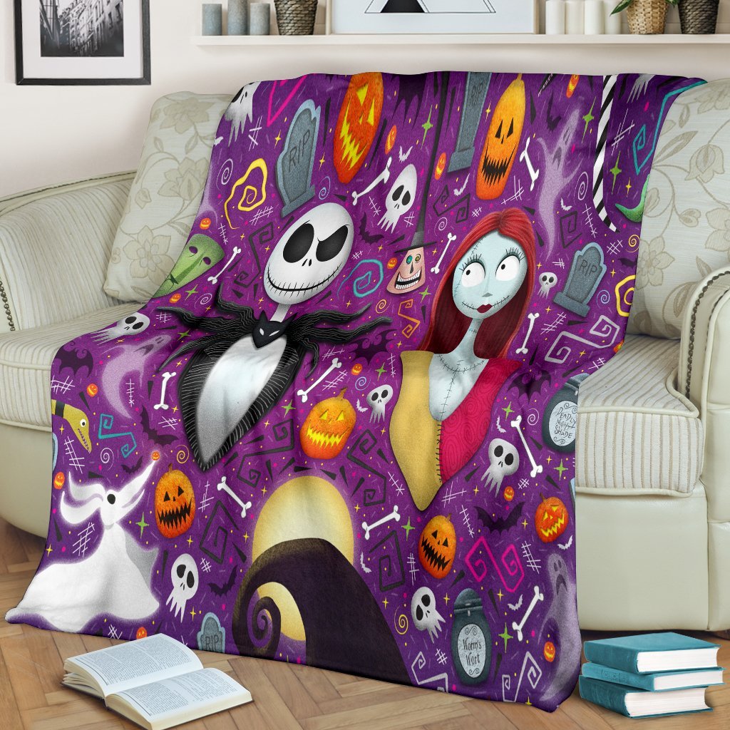 Jack Skellington And Sally Premium Blanket 1 Nearkii