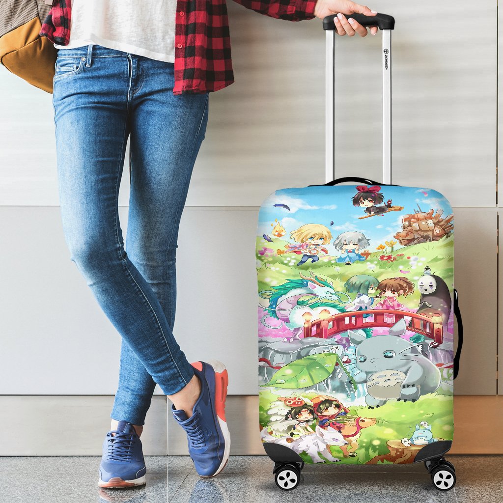 Chibi Ghibli Studio Luggage Cover Suitcase Protector Nearkii