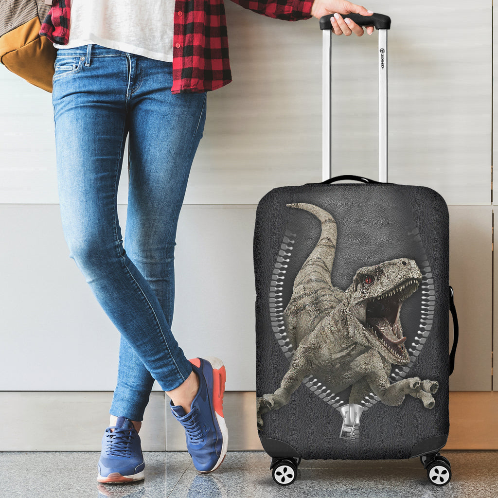 Velociraptor Angry 3D Dinosaur Jurassic World Zipper Luggage Cover Suitcase Protector Nearkii