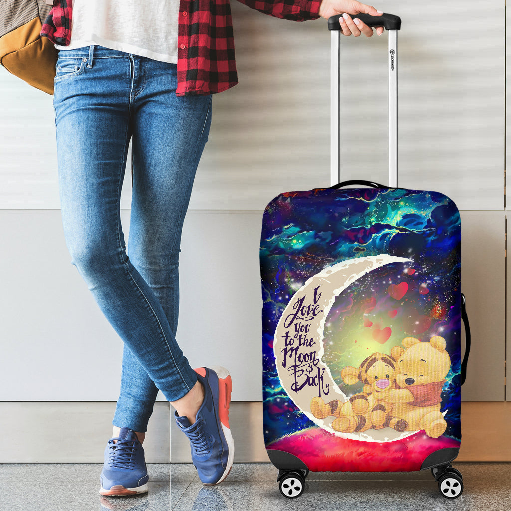 Winnie The Pooh Love You To The Moon Galaxy Luggage Cover Suitcase Protector Nearkii